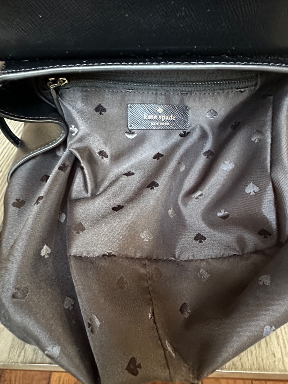 Kate Spade Black Saffiano Leather Backpack - Picture 8 of 15